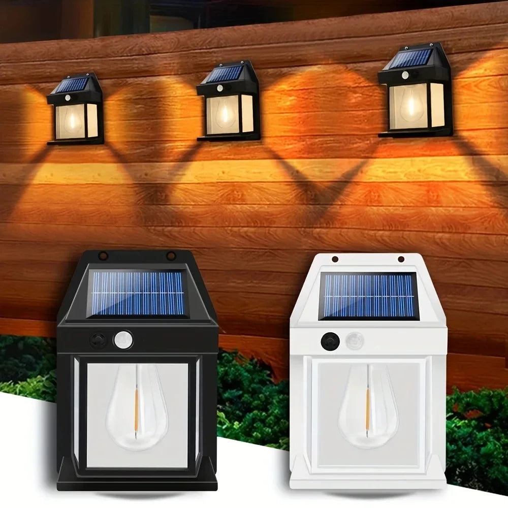 Luminária Solar com Sensor de Movimento — 3 Modos de Iluminação à Prova d’Água para Jardim e Varanda