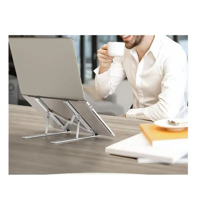 Suporte Dobrável Ajustável para Notebook — Base Portátil em ABS para MacBook e Laptops