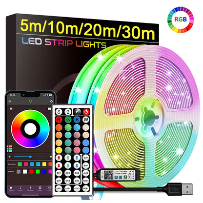 Fita LED RGB Flexível com Controle por App – Iluminação Decorativa