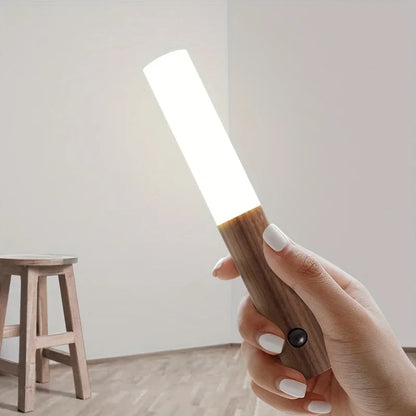 Luz Noturna LED com Sensor de Movimento — Recarregável para Corredor, Armário e Quartos