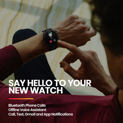 Smartwatch com Ligações por Voz, Tela HD de 1,39" e Monitoramento Completo de Atividades para Homens e Mulheres.