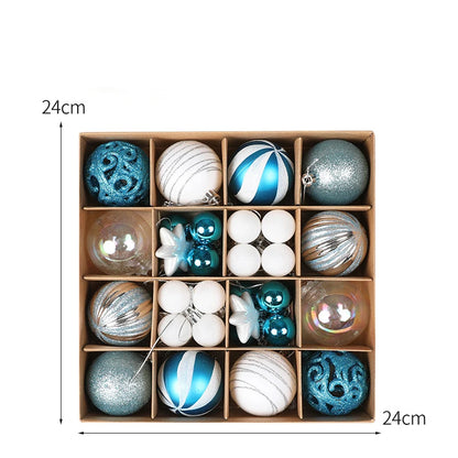 Kit 36 Bolas Natalinas para Decoração da Árvore e da Casa