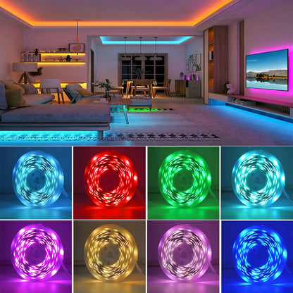Fita LED RGB Flexível com Controle por App – Iluminação Decorativa