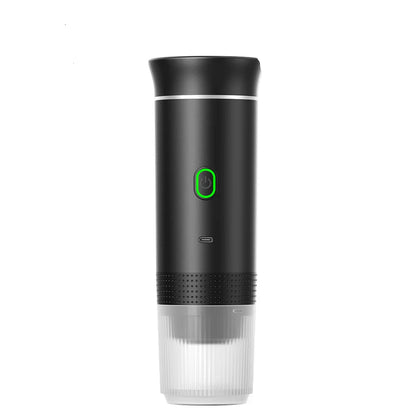 Cafeteira Portátil Elétrica Sem Fio – Prepara Espresso em Casa, no Carro ou no Camping, Compatível com Cápsulas e Pó, Modelo 3 em 1 para Viagens.