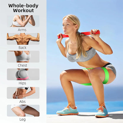 Faixa Elástica de Resistência para Treinos de Pernas, Glúteos e Yoga